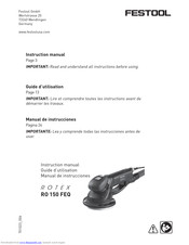 Festool Rotex RO 150 FEQ Instruction Manual