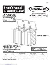 Spacemaker Versa-shed VRS53AN01 Owner's Manual And Assembly Manual