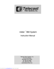 Telecast Adder 882 Instruction Manual