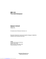Brainstorm SR-112 Owner's Manual