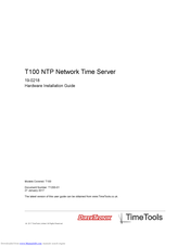 TimeTools T100 Hardware Installation Manual