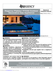 Regency Fireplace Products Plateau PTO50 Owners & Installation Manual