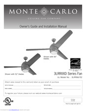 Monte Carlo Fan Company 3LRR66 Owners And Installation Manual
