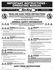 Air King LE300A Instructions And Operating Manual