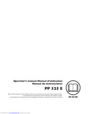 Husqvarna PP 325 E Operator's Manual