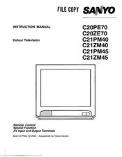Sanyo C21PM40 Instruction Manual