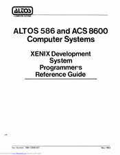 Altos ACS8600 Programmer's Reference Manual