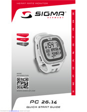 Sigma PC 26.14 Quick Start Manual
