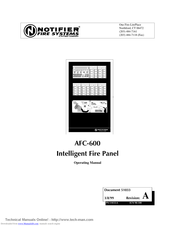 Notifier AFC-600 Operating Manual