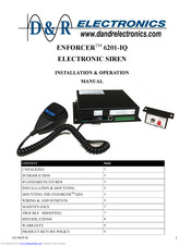 D&R ELECTRONICS 6201-IQ Installation & Operation Manual