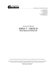 Geokon 6850-8 Instruction Manual