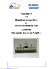 Dekolink Wireless MW-CBDA-SMR-800-900-1W80 Installation And Operating Instructions Manual