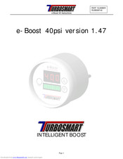 Turbosmart e-Boost-40 Instructions Manual