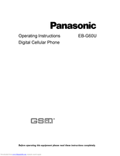 Panasonic EB-G60U Operating Instructions Manual