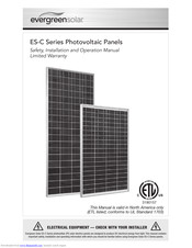 Evergreen Solar ES-C-80-fa5 Safety, Installation, And Operation Manual