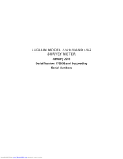 LUDLUM 2241-2i/2 Technical Manual