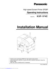 Panasonic SP28P Operating Instructions And Installation Manual