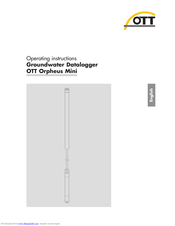 OTT Orpheus Mini Operating Instructions Manual