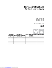 Kronoterm WPL-90-K1 HTT_HK Service Instructions Manual