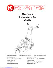 Kersten WeeDo Operating Instructions Manual