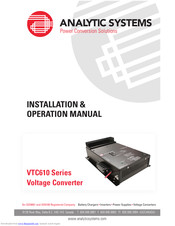 Analytic Systems VTC610 Series Installation & Operation Manual
