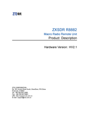 Zte ZXSDR R8882 Product Description