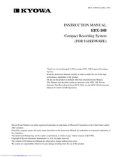 Kyowa EDX-10B Instruction Manual