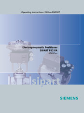 Siemens SIPART PS2 PA 6DR55 Series Operating Instructions Manual