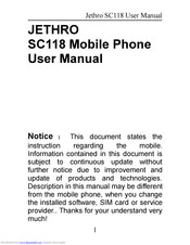 JETHRO SC118 User Manual