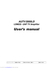 Elettronika AUTV/2000LD User Manual