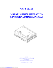 RF Technologies ART400R Installation, Operation, & Programming Manual