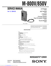 Sony M-800V Service Manual