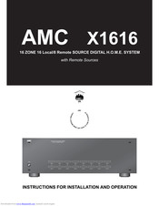 AMC X1616 Instructions For Installation And Operation Manual