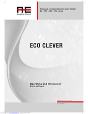 Austria Email eco clever 100 Operating And Installation Instructions