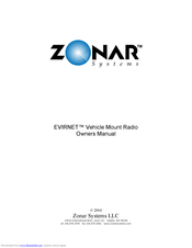 Zonar Systems EVIRNET Owner's Manual
