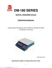 Fidelity Measurement DM-180 SERIES Operation Manual