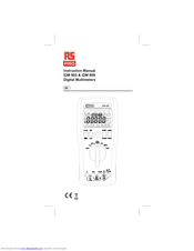 RS IDM 503 Instruction Manual