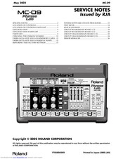 Roland Phase Lab MC-09 Service Notes