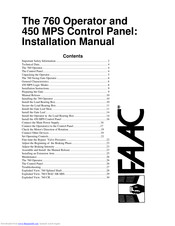 FAAC 450 MPS Control Panel Installation Manual