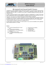 MPL MIP470 User Manual