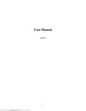 LG LW510 User Manual