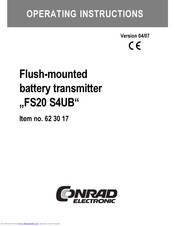 Conrad FS20 S4UB Operating Instructions Manual