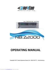 Norton NB.Z2000 Operating Manual