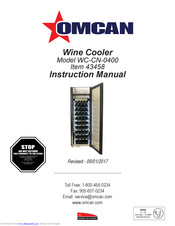 Omcan WC-CN-0400 Instruction Manual