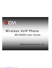 BCM WLAN800 User Manual