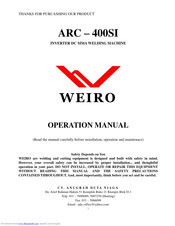 Weiro ARC - 400SI Operation Manual