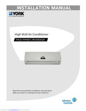 York YHCA-YHHA24FSAADK Installation Manual
