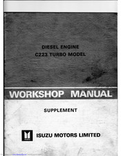 Isuzu c223 turbo Workshop Manual Supplement