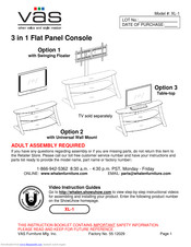 Vas 3 in 1 Flat Panel Console Assembly Manual