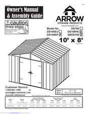 Arrow Storage Products DS108EU Owner's Manual & Assembly Manual